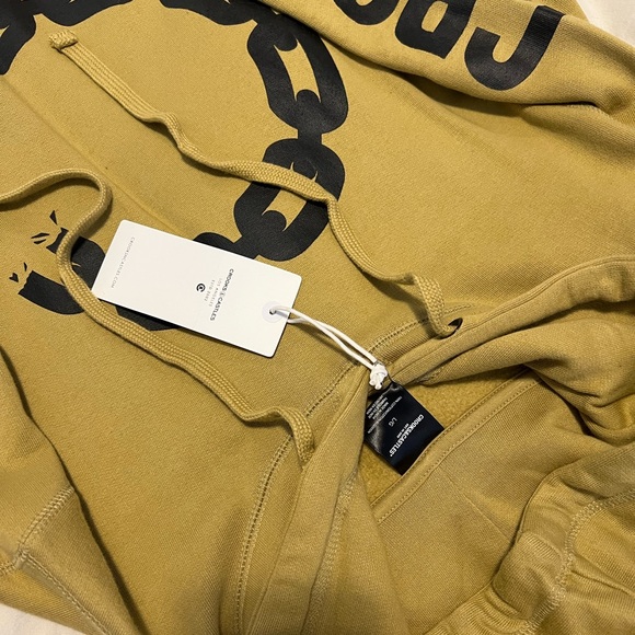 Crooks & Castles Chain Flock Hoodie in “Fall Gold” color - Picture 3 of 4